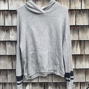 Soft gray cropped hoodie